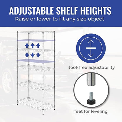 SafeRacks - NSF Certified Storage Shelves, Heavy Duty Steel Wire Unit - Image 6