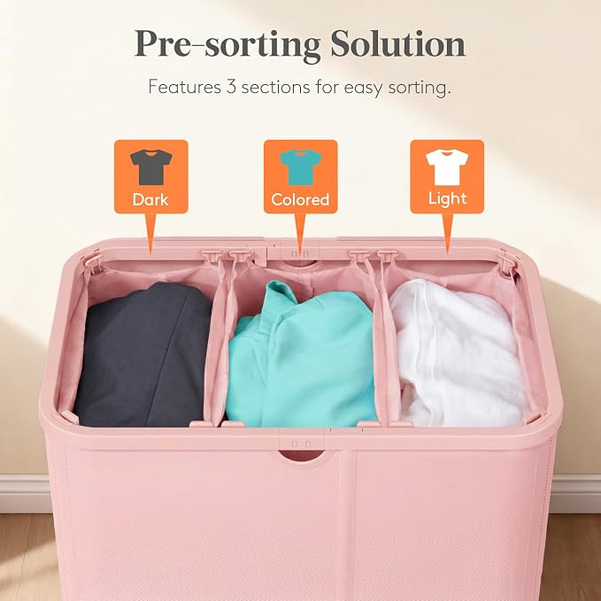 Lifewit 185L 3 Section Laundry Hamper - Image 3