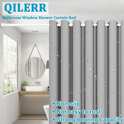 Spring Tension Curtain Rod 43-75 Inches White, Adjustable Extension Shower - Image 8