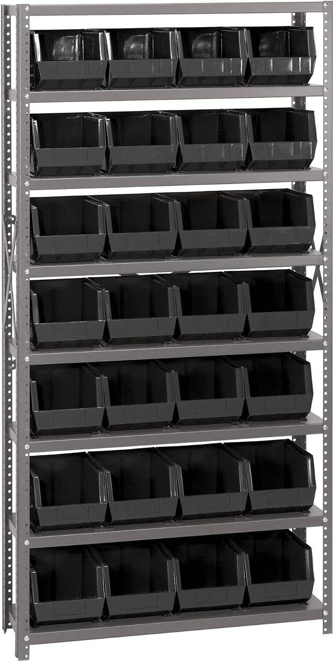 Quantum Storage Systems QSBU-239BK Giant Open Hopper Steel Shelving System by QuantumStorageSystems