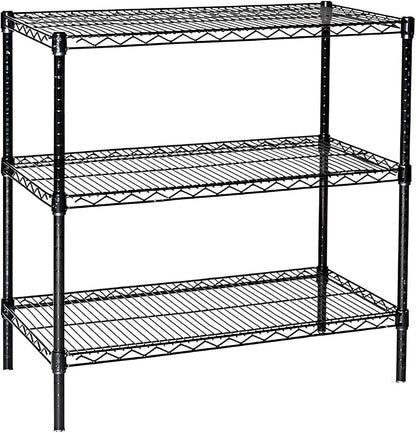 Omega 12" Deep x 48" Wide x 36" High 3 Tier Black Starter Shelving Unit by OmegaProductsCorporation