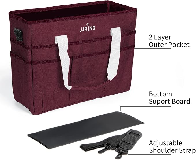 JJRING Craft Organizer Tote Bag, Large Art Storage Caddy - Image 4