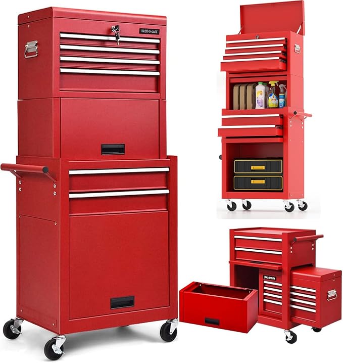 Goplus 6 Drawers Tool Chest, Rolling Metal Tool Box by Goplus