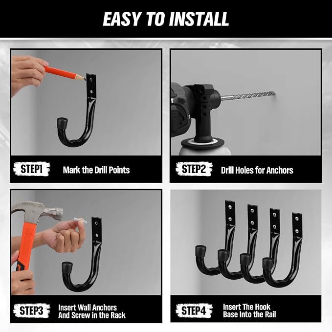 Heavy Duty Garage Storage Hooks, 12-piece Bike Hooks - Image 5