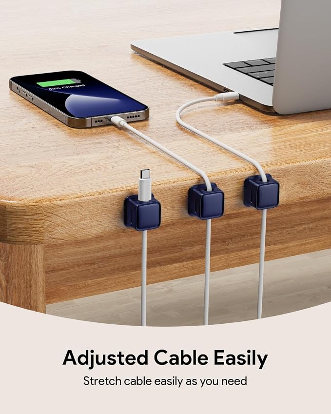 8 Pack Magnetic Cord Organizer, Easy Secure Adhesive Cable Management, Wire - Image 2