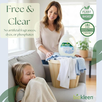 Biokleen Free & Clear Natural 3X Concentrated Liquid Laundry Detergent - Image 5
