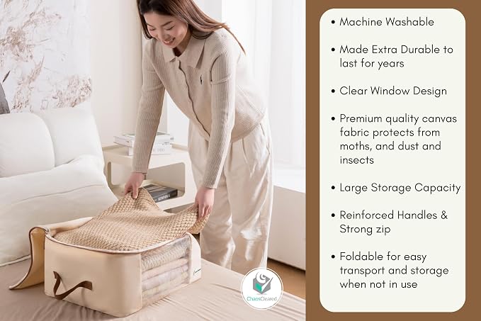 Chaos Cleared Canvas Storage Bags Designer Organizer - Image 4