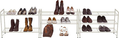Simple Houseware 3-Tier Stackable Shoes Rack Storage Shelf - Image 4