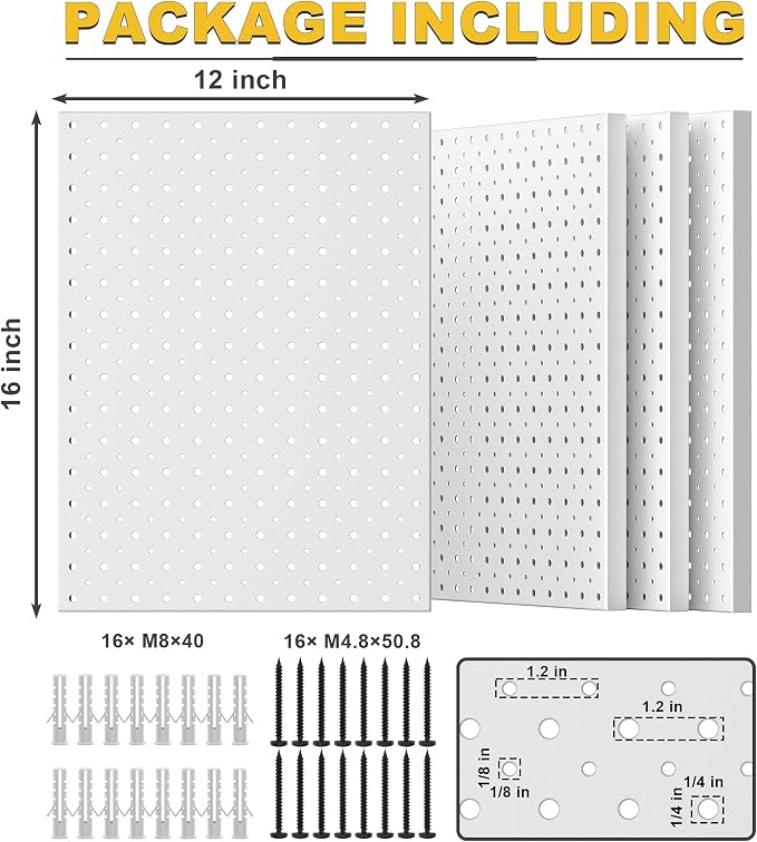 Ultrawall Metal Pegboard Panels, Pegboard Wall Organizer, Peg Boards - Image 2