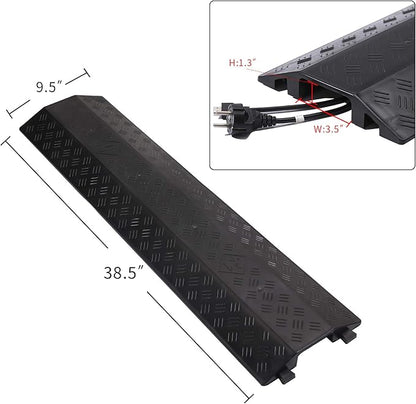 Medium 1 Piece - Floor Cord Cover Cord Protector Drop Over Drop Trak Cable Ramp - Image 2