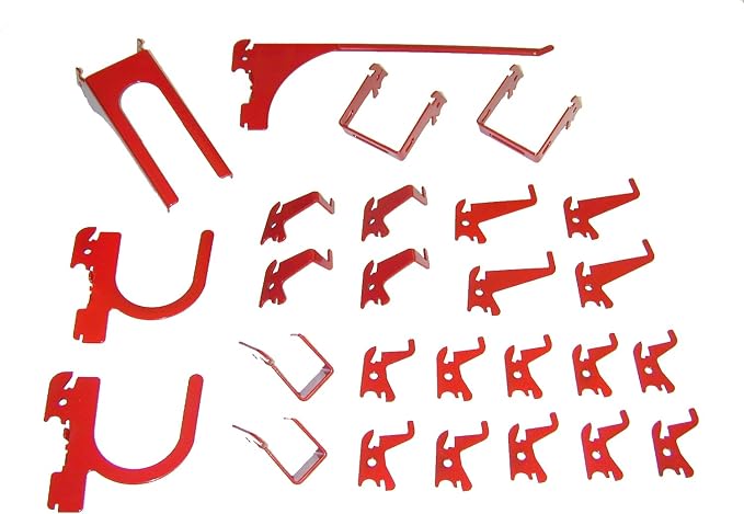 Wall Control KT-200-DLX R Slotted Storage Panel Deluxe Hook Kit by Wall+Control