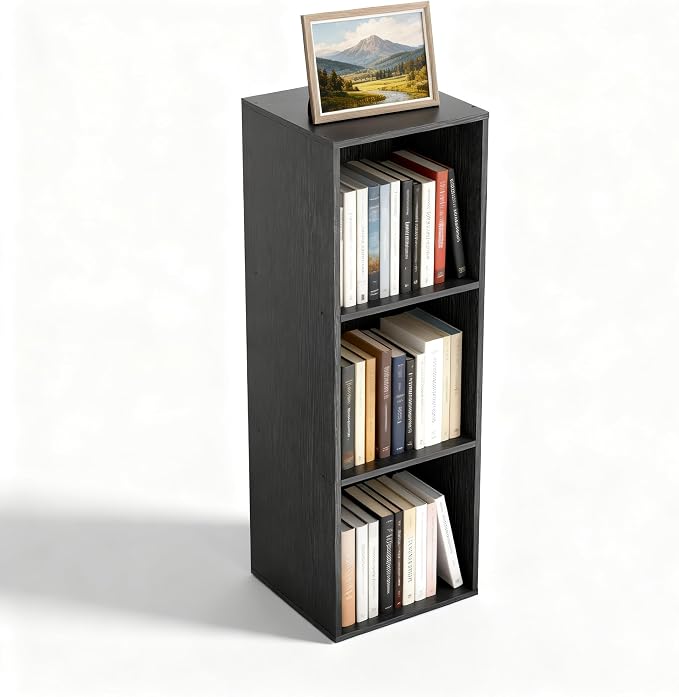 3 Cube Storage Organizer, 3 Tier Cube Low Bookcase Freestanding Storage Display - Image 8