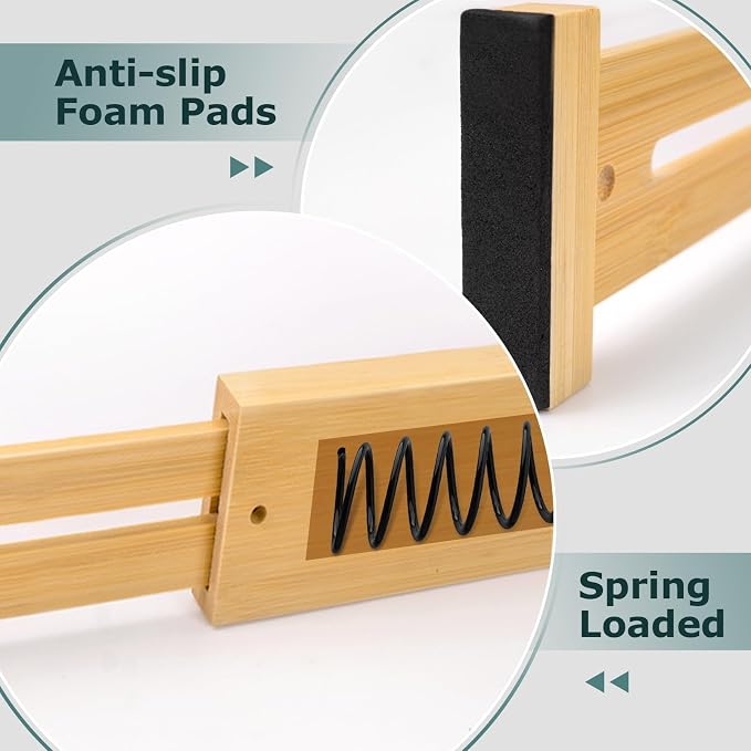 Lzerking Kitchen Drawer Dividers 4 Pack, Adjustable Bamboo Drawer Organizer - Image 7