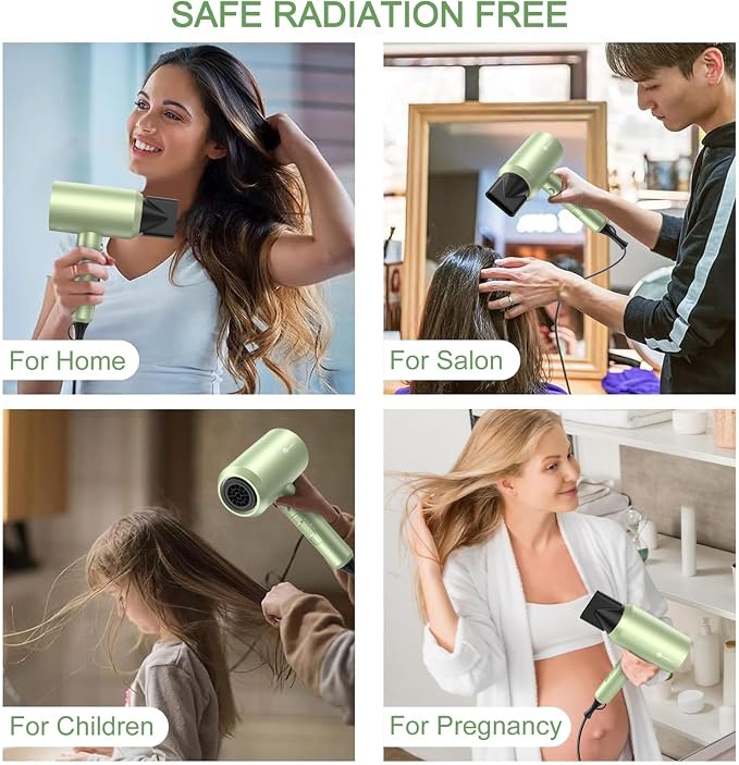slopehill Professional Ionic Hair Dryer, Powerful 1800W Fast Drying Low Noise - Image 7