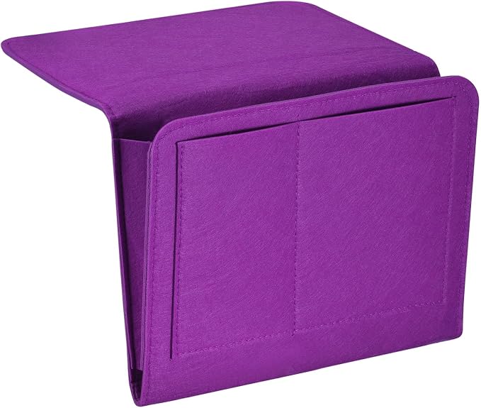 PATIKIL 11in Bedside Caddy, Bed Caddy Bedside Organizer Hanging Soft Felt 5 by PATIKIL