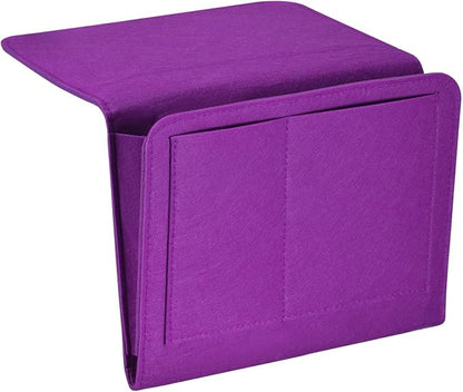 PATIKIL 11in Bedside Caddy, Bed Caddy Bedside Organizer Hanging Soft Felt 5 by PATIKIL