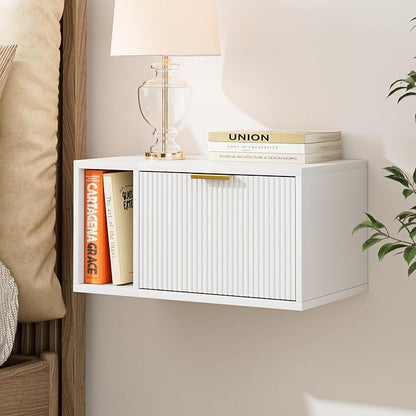Masupu Floating Nightstand, Wall Mounted Floating Bedside Table by Masupu