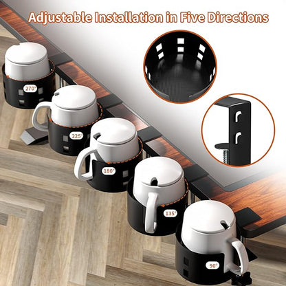 2 Pack Large Desk Cup Holder, OOKUU Anti-Spill Cup Holder - Image 5
