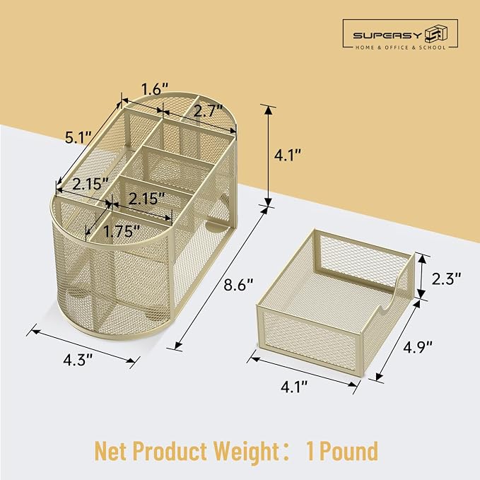 SUPEASY Mesh Desk Organizer, Desk Accessories & Workspace Organizers - Image 3