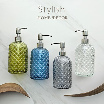 JASAI 18Oz Gray Glass Soap Dispenser - Image 7