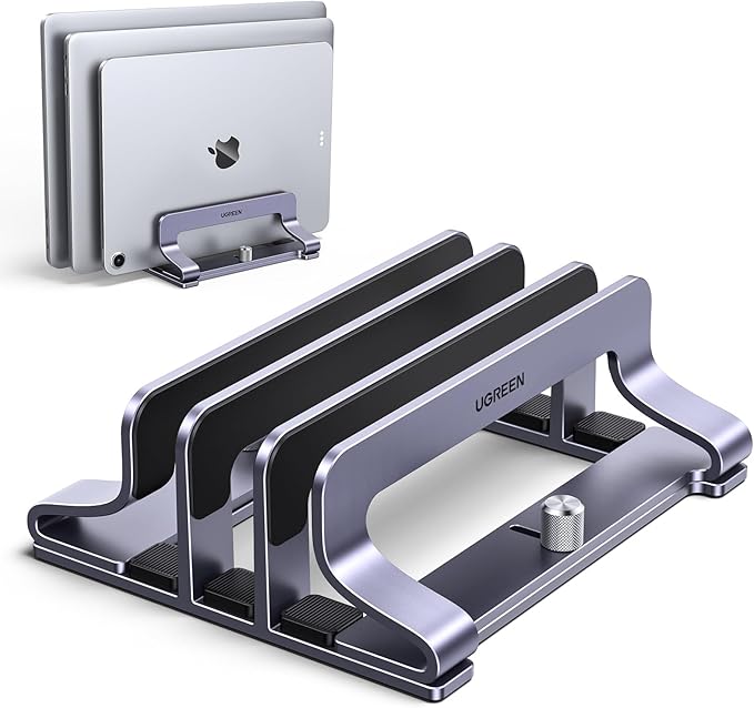 UGREEN 3-Slot Vertical Laptop Stand Holder Desk Compatible by Unknown