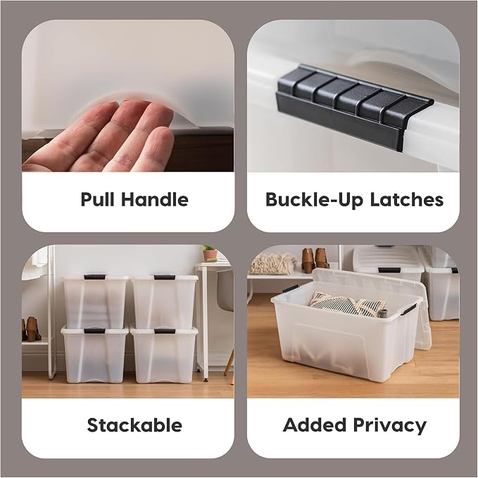 IRIS USA 54 QT Plastic Storage Box - Image 3