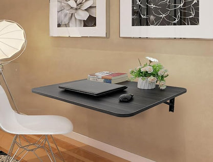 31" x 22.8" Wall Mounted Folding Desk, Floating Shelf Storage Table by DAZIMOU