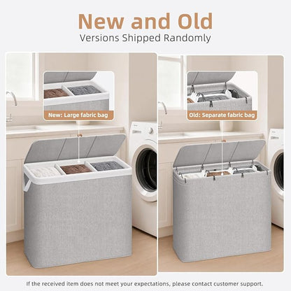 STORAGE MANIAC Triple Laundry Hamper - Image 4