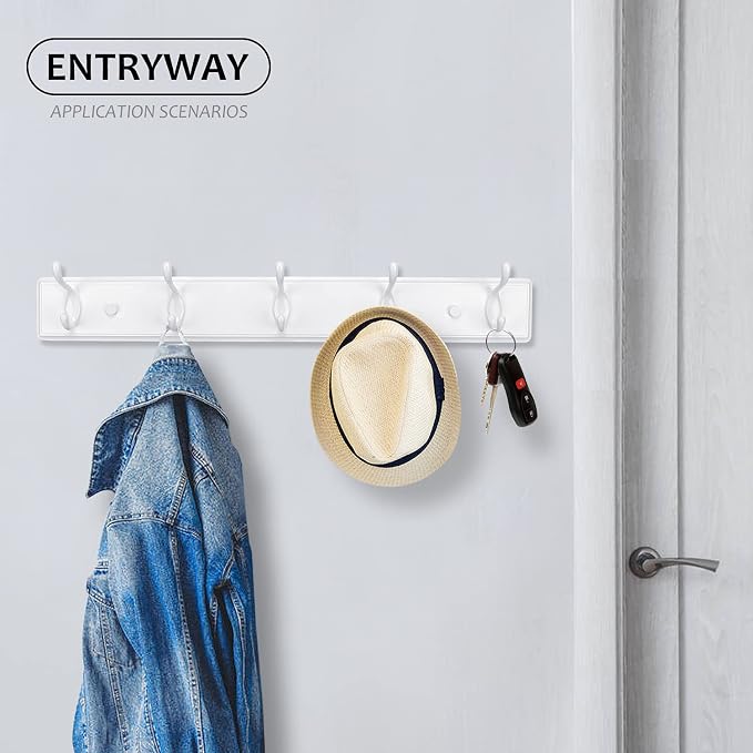 Wooden Coat Rack, Wall-Mounted Organizer - Image 8