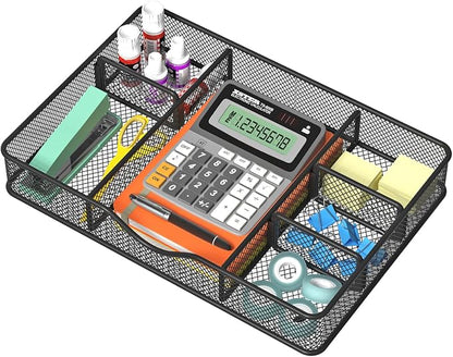 Desk Drawer Organizer, Metal Mesh Drawer Organizer Tray by VyGrow