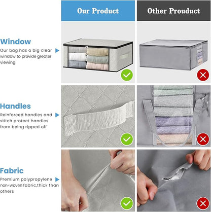 HomeHacks Storage 10-Pack Clothes Organizer Storage Bags Foldable Storage Box - Image 5
