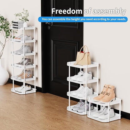 6 Tier Narrow Shoe Storage Rack, Compact Single Shoerack Stand - Image 5