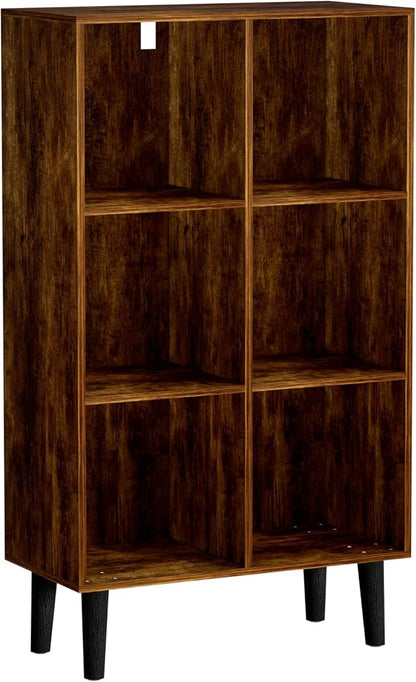 6 Cube Bookcase, Wooden Book Shelf Cube Storage Organizer - Image 6