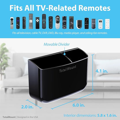 TotalMount Hole-Free Remote Holder – Eliminates Need to Drill Holes in Your Wall - Image 3