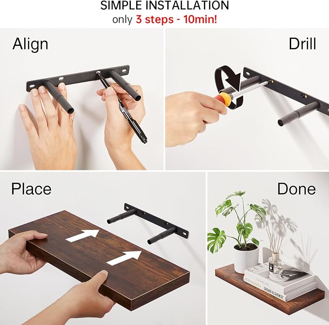 BAYKA Bathroom Floating Shelves - Image 8