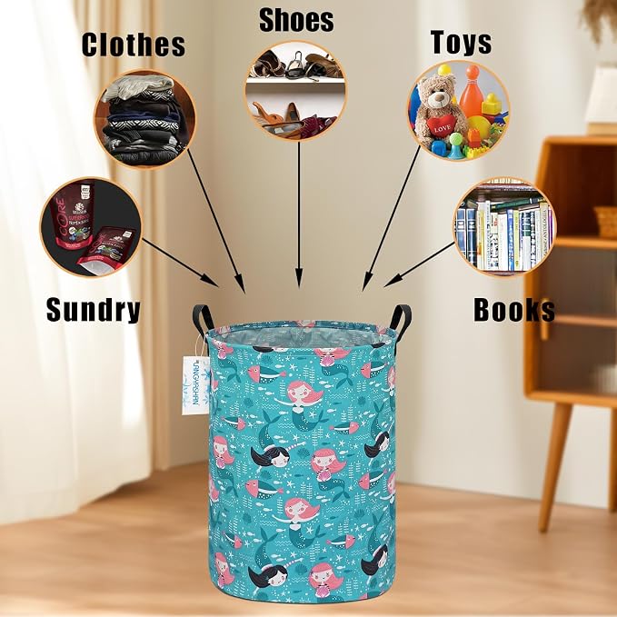 LANGYASHAN Storage Bin, Canvas Fabric Collapsible Organizer Basket - Image 4