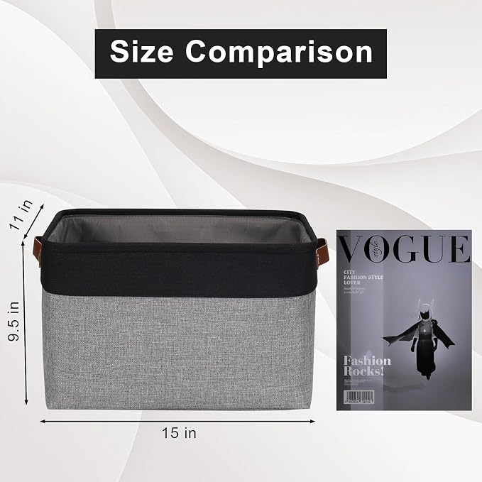 Storage Bins Large Fabric Storage Baskets - Image 3