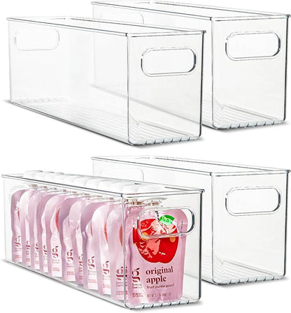 primebox Plastic Food Storage 4 Pack Clear Container Bin by primebox
