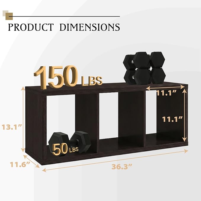 WannabeMyself【2026 Wooden Thick Frame】 3 Cube Storage Organizer - Image 2