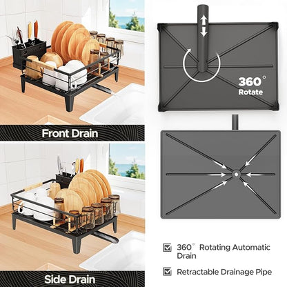 JYPS Dish Drying Rack for Kitchen Counter Decor - Image 5