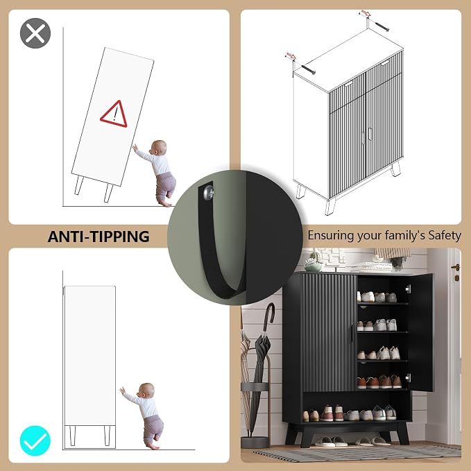 Shoe Cabinet Storage for Entryway - Image 6