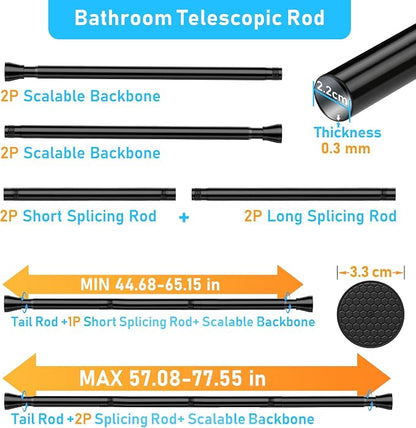 MEXAU 2 Pack Tension Curtain Rod - Image 2