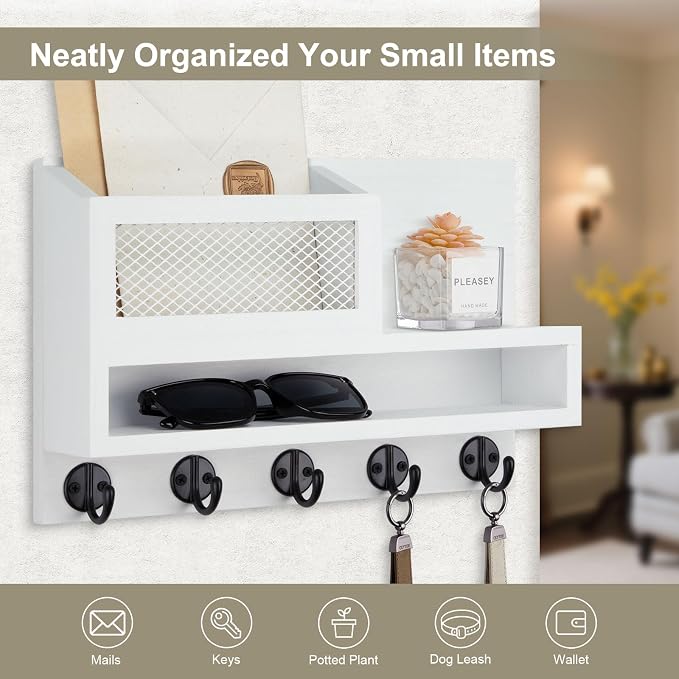 Key Holder for Wall, Mail Organizer Wall Mount - Image 7