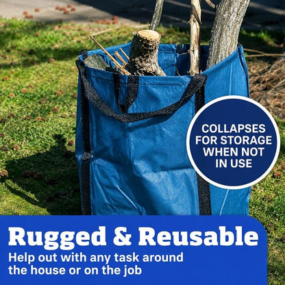 DURASACK Heavy Duty Home and Yard Bags 48-Gallon Reusable Self-Standing Lawn - Image 2
