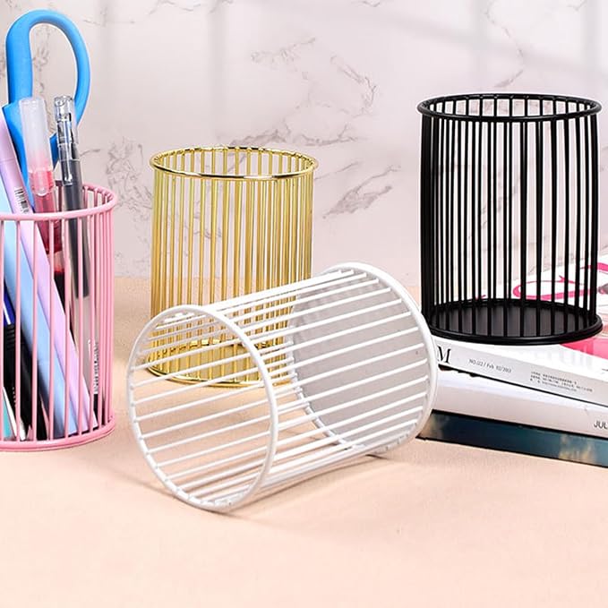 Metal Pen Holder Cup for Desk Makeup Brushes Pencil Holders Home Office - Image 6