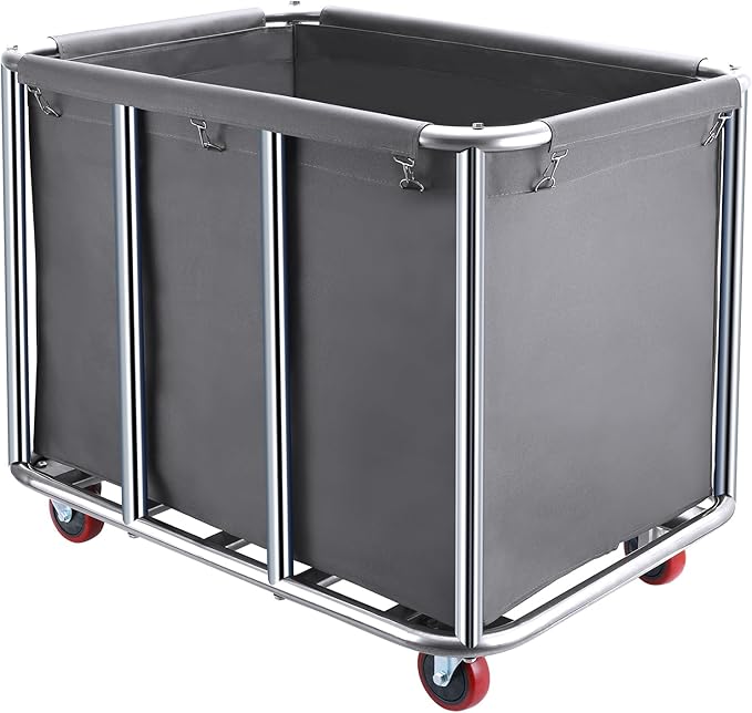 Commercial Laundry Cart with Wheels, 400L Large Industrial Laundry Cart by SOUTHHELP