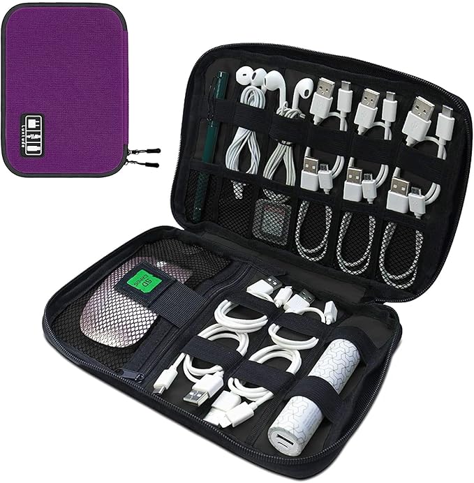 Luxtude Cord Organizer Travel, Flat Cable Organizer Bag, Portable Electronics by Luxtude