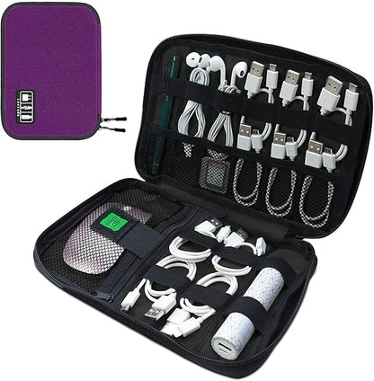 Luxtude Cord Organizer Travel, Flat Cable Organizer Bag, Portable Electronics by Luxtude
