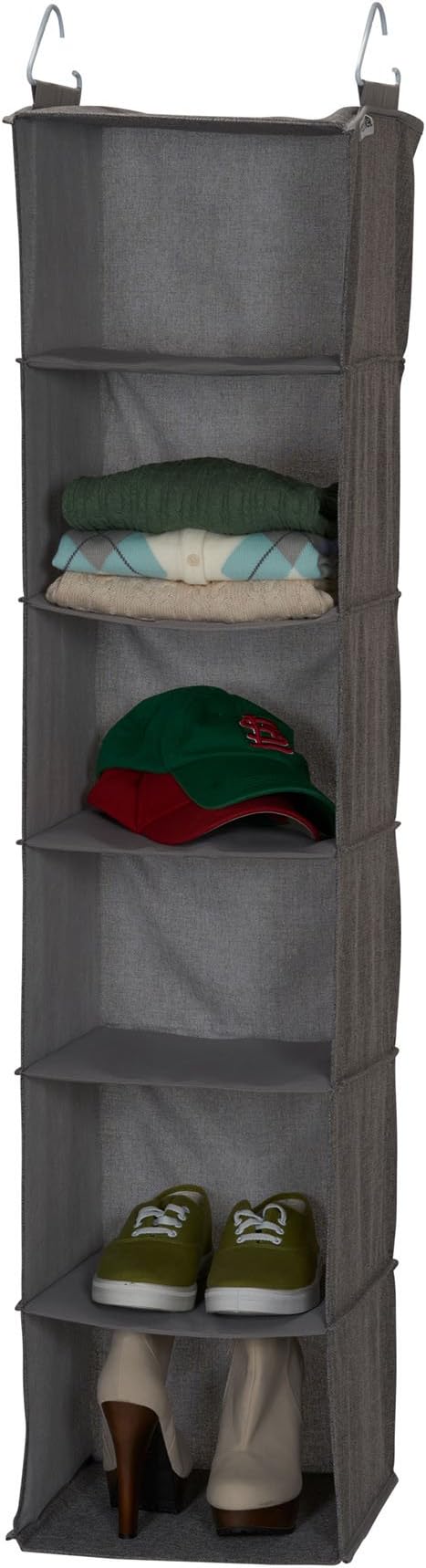 Household Essentials 6-Shelf Linen Hanging Closet Organizer - Image 5