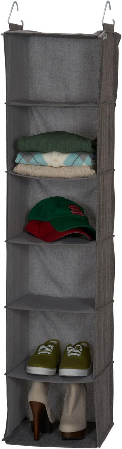 Household Essentials 6-Shelf Linen Hanging Closet Organizer - Image 5